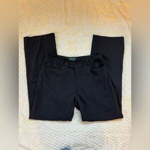 Lauren Ralph Lauren Adelle Wool Pants, Size 8, Charcoal